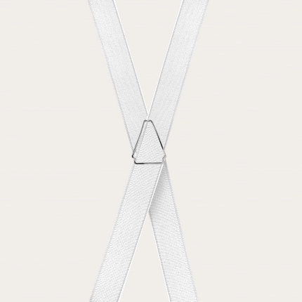 Schmale Hosenträger Perlweiß x form