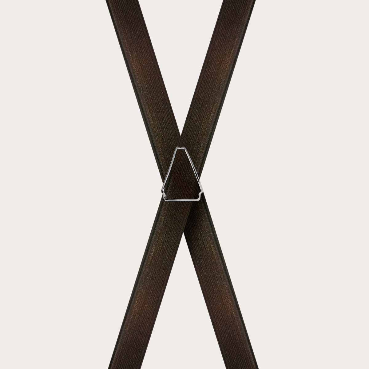 Clipon Braces Elastic X Suspenders brown