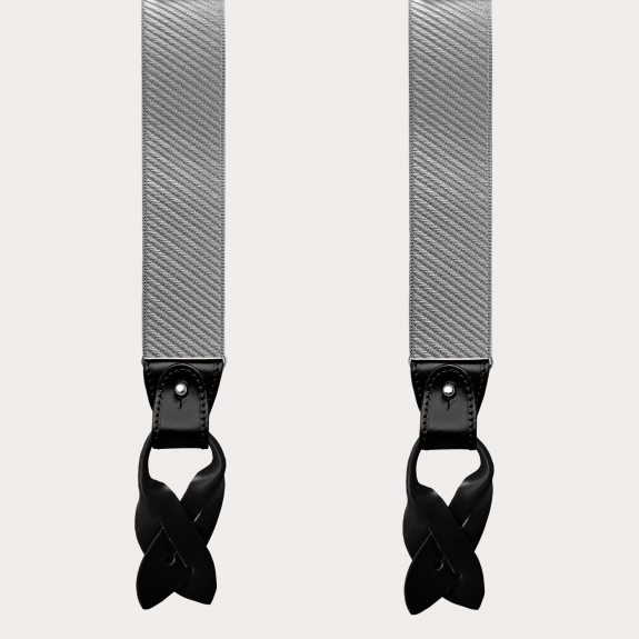 Braces suspenders grey for men
