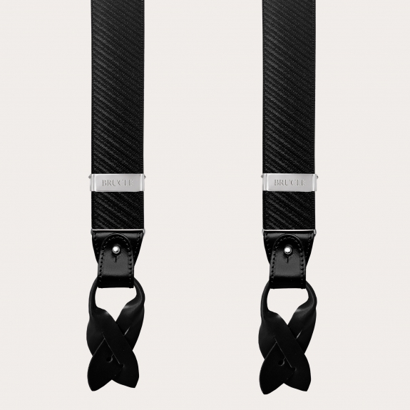 Braces suspenders black for men