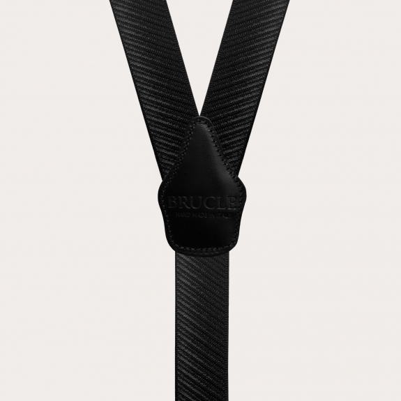 Y-shape elastic suspenders, black
