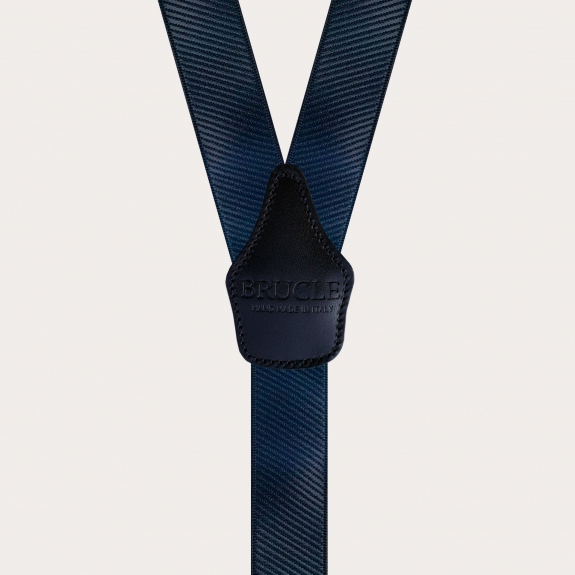 Y-shape elastic suspenders, dark blue