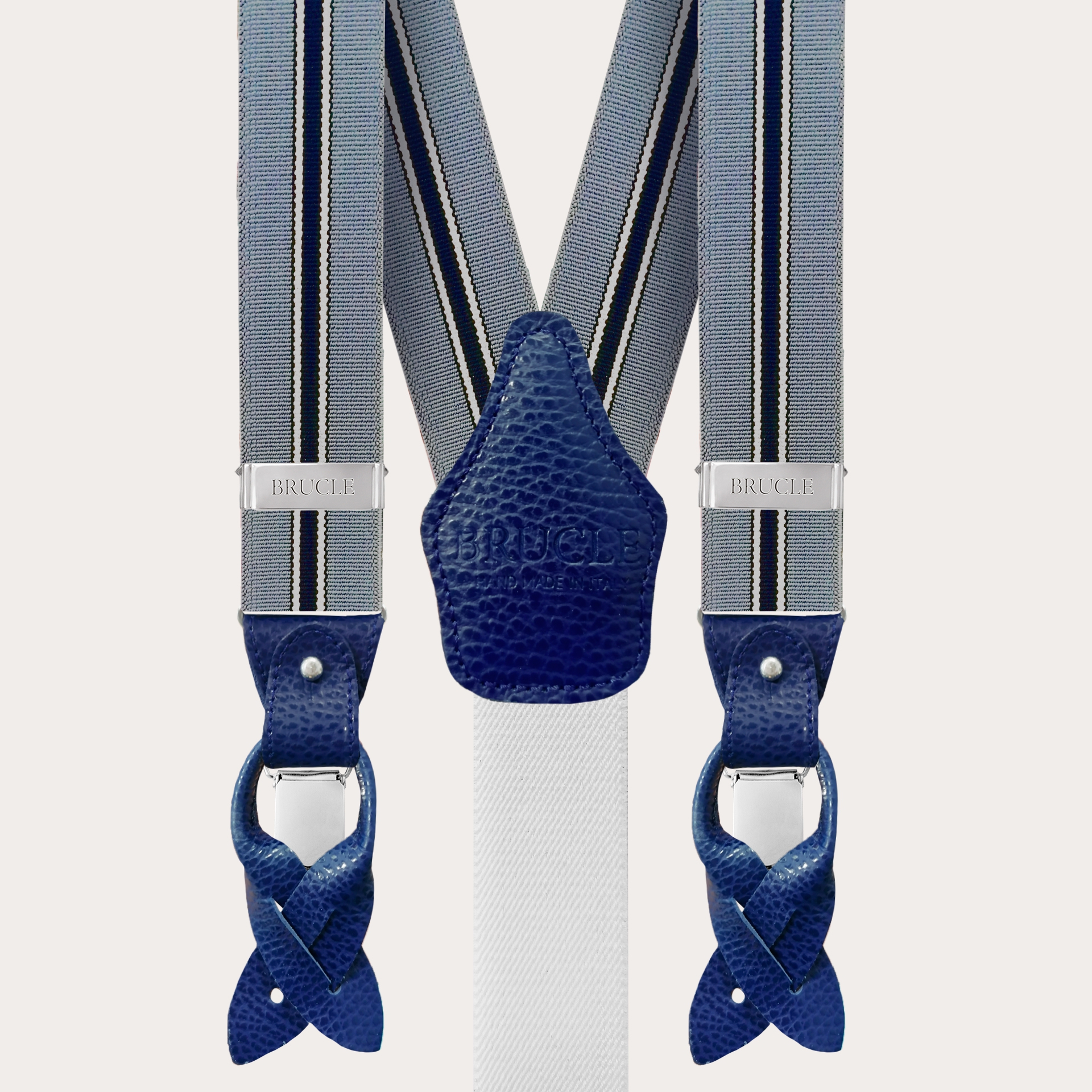 Bretelles larges à double usage, Regimental bleu