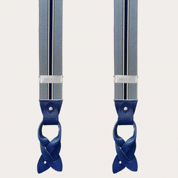 Breite doppelt verwendbare Hosenträger, Regimental Blau