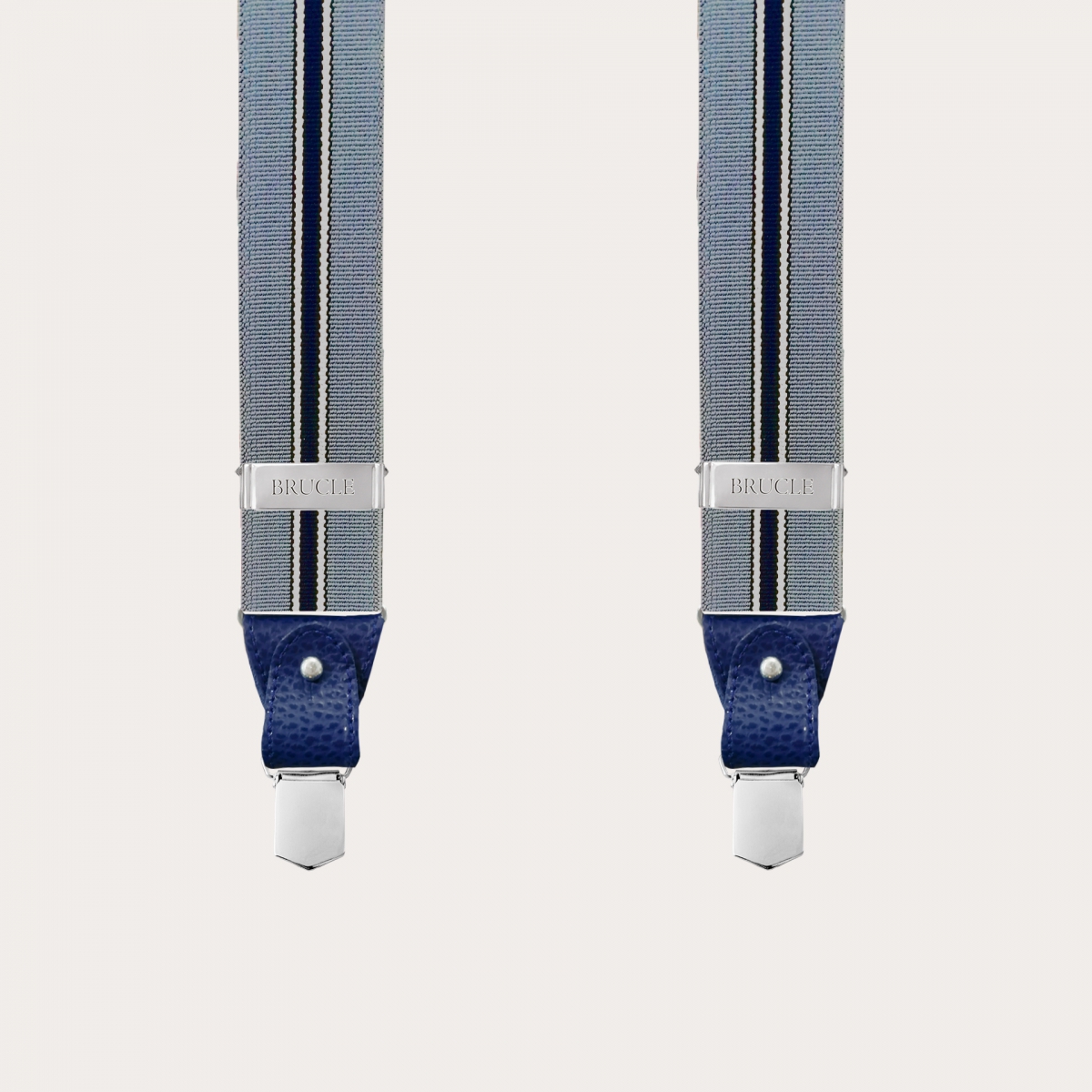 Tirantes anchos de doble uso, Regimental azul y blanco