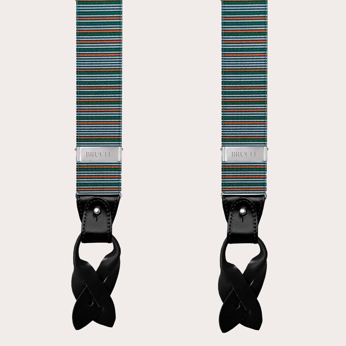 Bretelle cerimonia rosse fantasia a righe