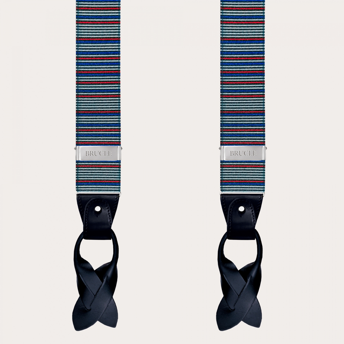 Bretelles homme lignes horizontales bleue rouge