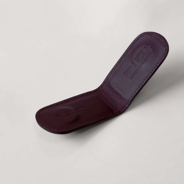 Elegante clip para billetes magnético en cola de cocodrilo, color rojo burdeos