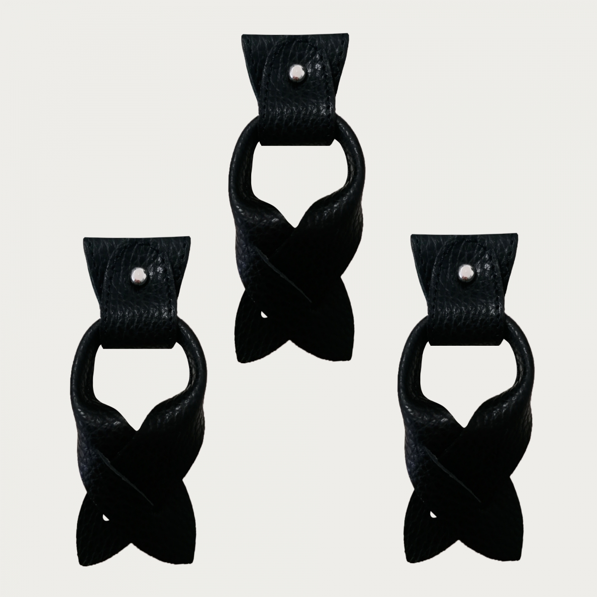 BRUCLE Remplacement pour bretelles Y- Extrémités convertibles + pattes pour boutons, noir