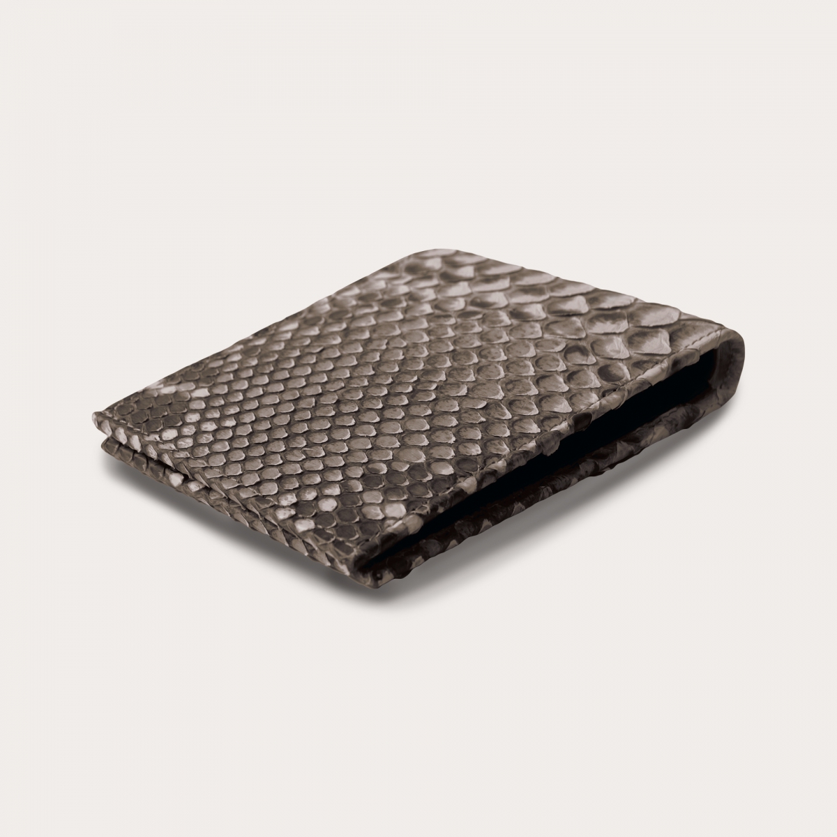 Portefeuille pour homme en cuir de python boue