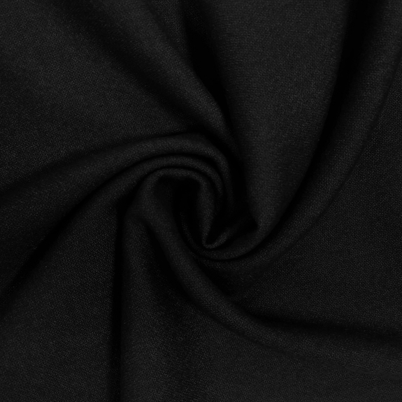 BRUCLE Bufanda cálida de cachemira con flecos, negro
