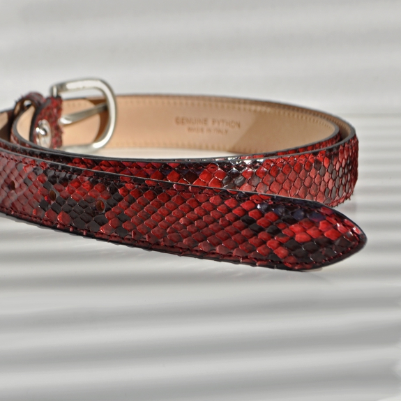 Pythonledergürtel H25, rot