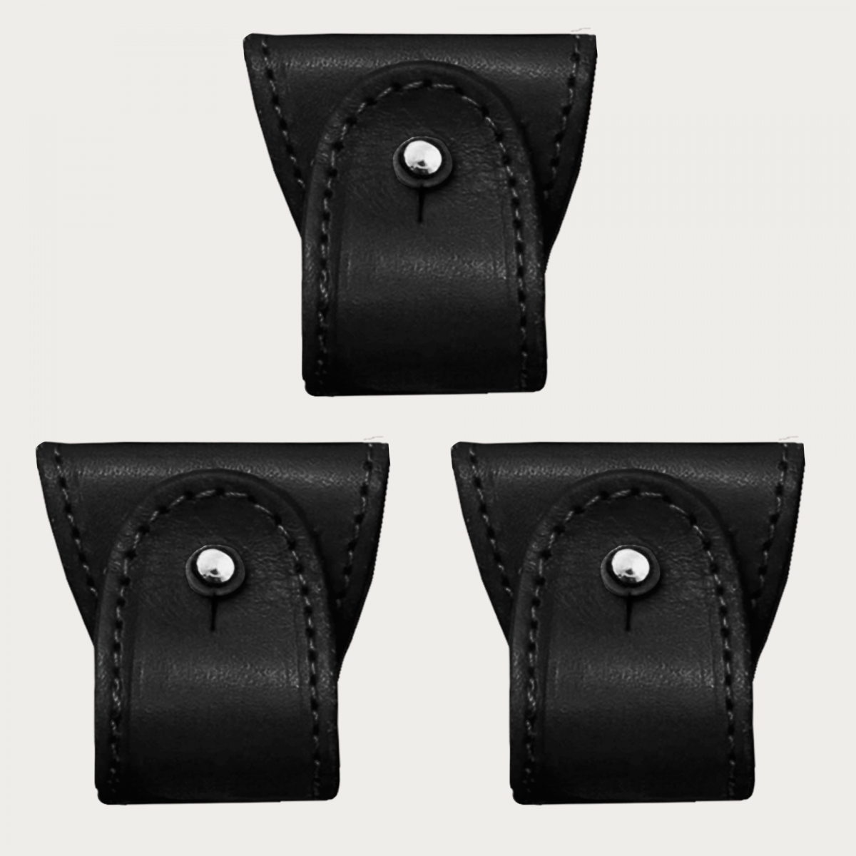 Konvertierbare Enden dunkelbraun aus Leder für Hosenträger Y-Form Hosenträger mit Clips oder zum Knöpfen