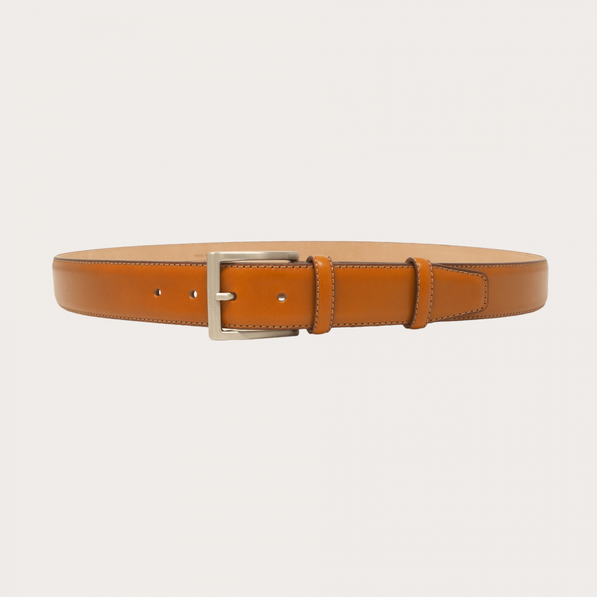Leather belt, cinnamon brown