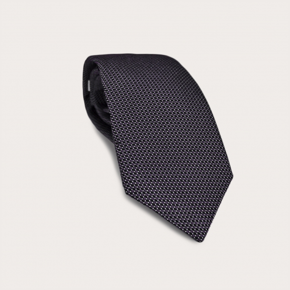 BRUCLE Jacquard silk tie, purple dots