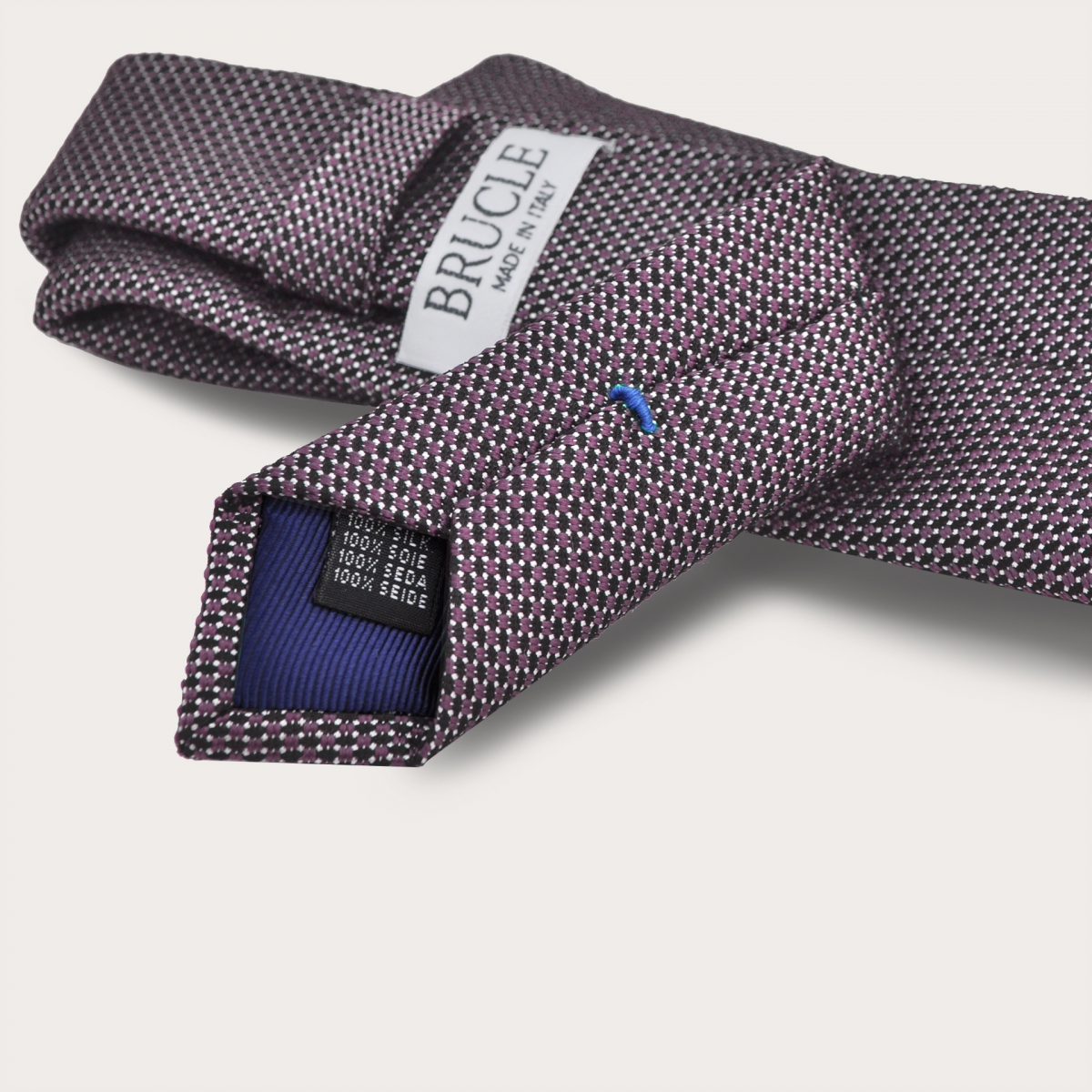Jacquard silk tie, pink dotted