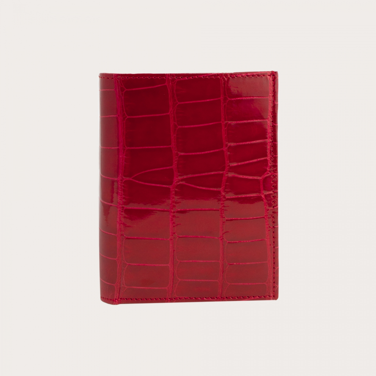 vertical crocodile wallet red