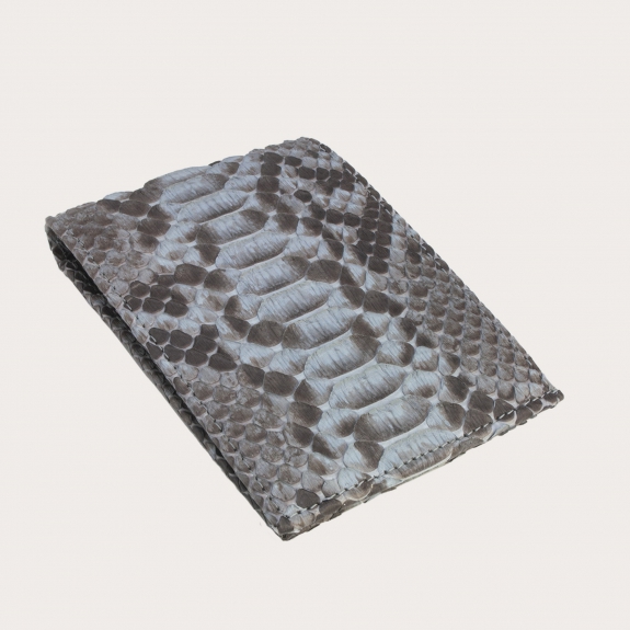 genuine python leather wallet dusty blue