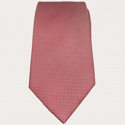 Cravatta in seta jacquard, corallo
