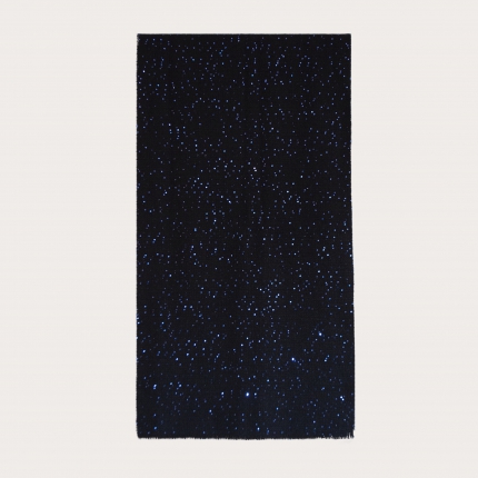 Long cashmere scarf with sequins, "Notte di stelle" model