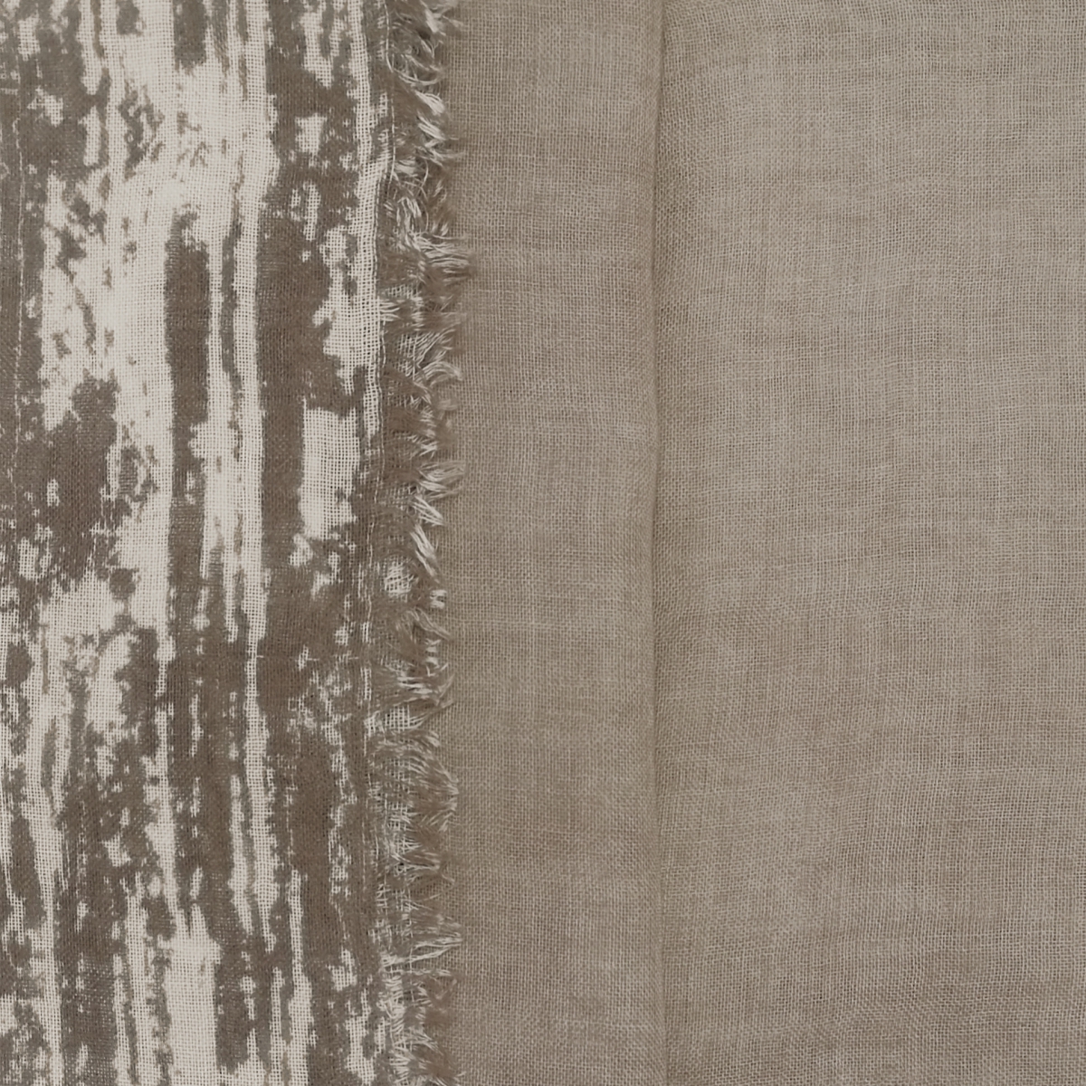 BRUCLE Foulard grande de cachemira con borde delavé, gris