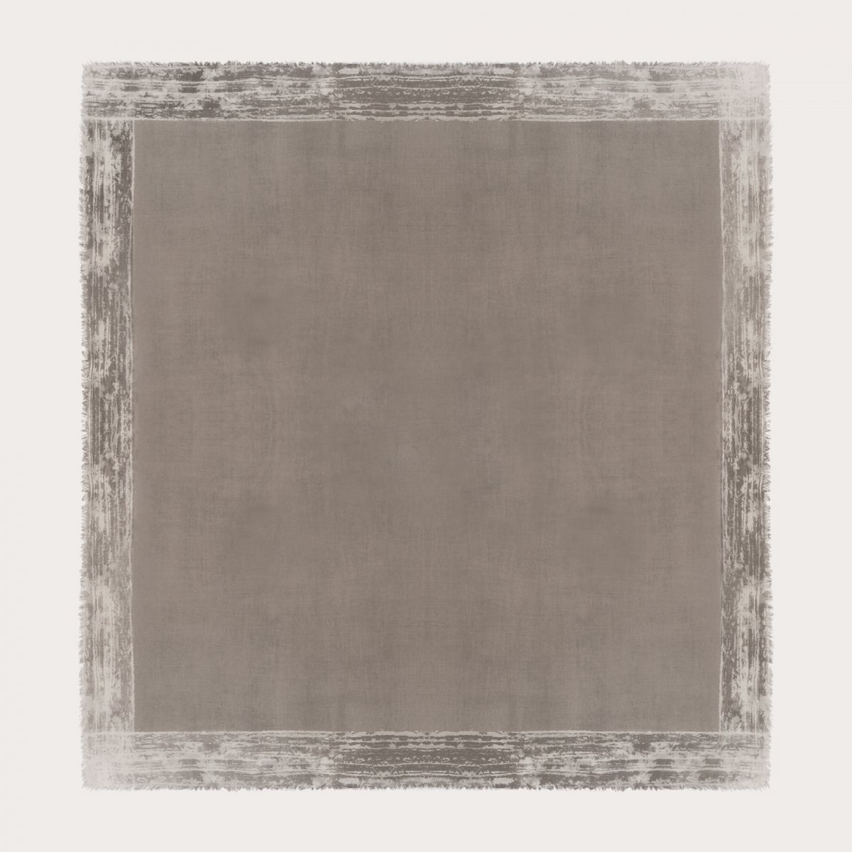 BRUCLE Foulard grande de cachemira con borde delavé, gris