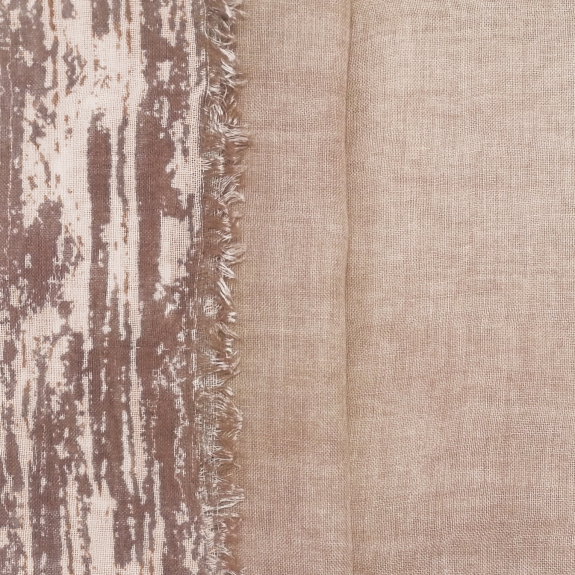 BRUCLE Großer Kaschmirschal mit verblichenem Rand, beige