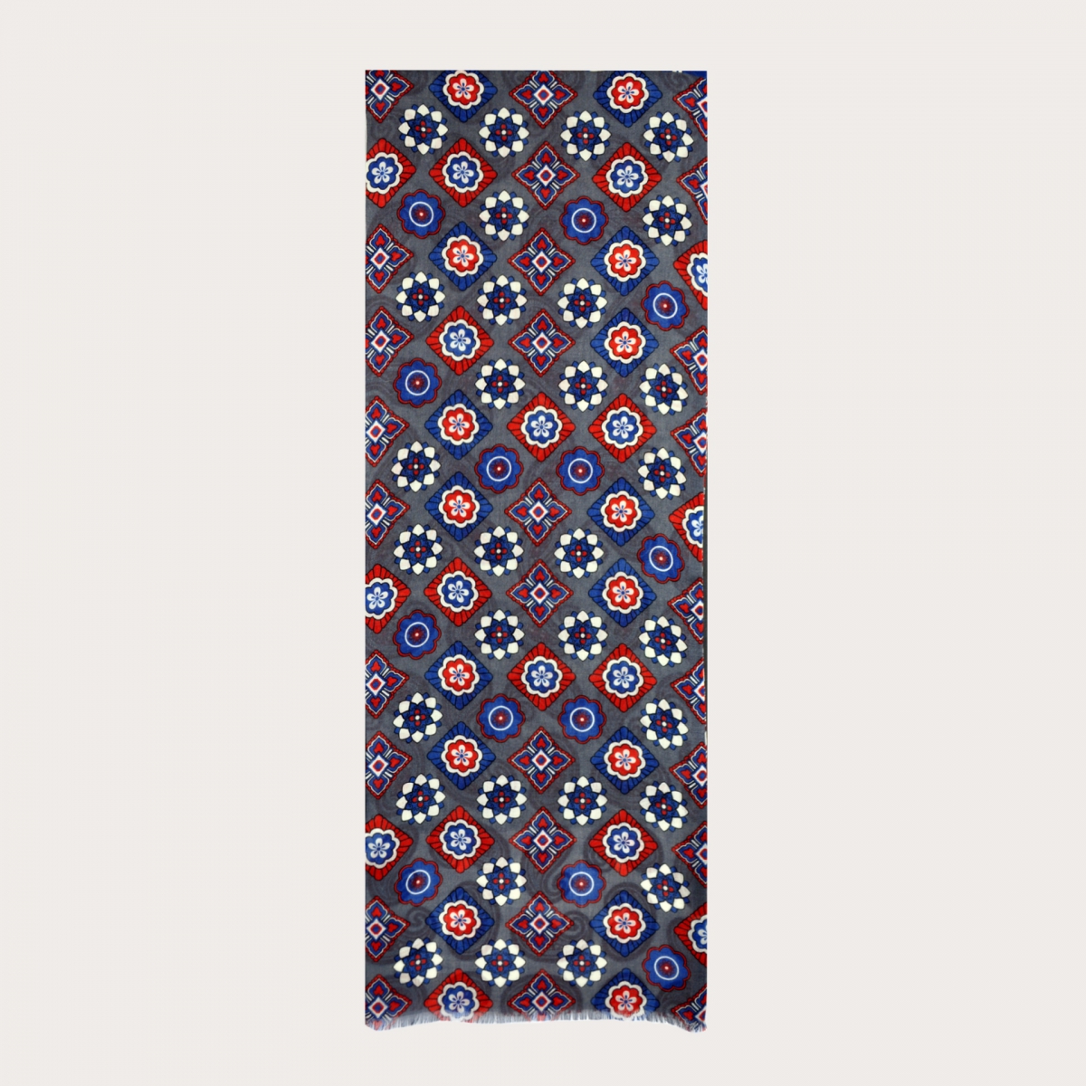 Bufanda de lana tubular con motivo paisley