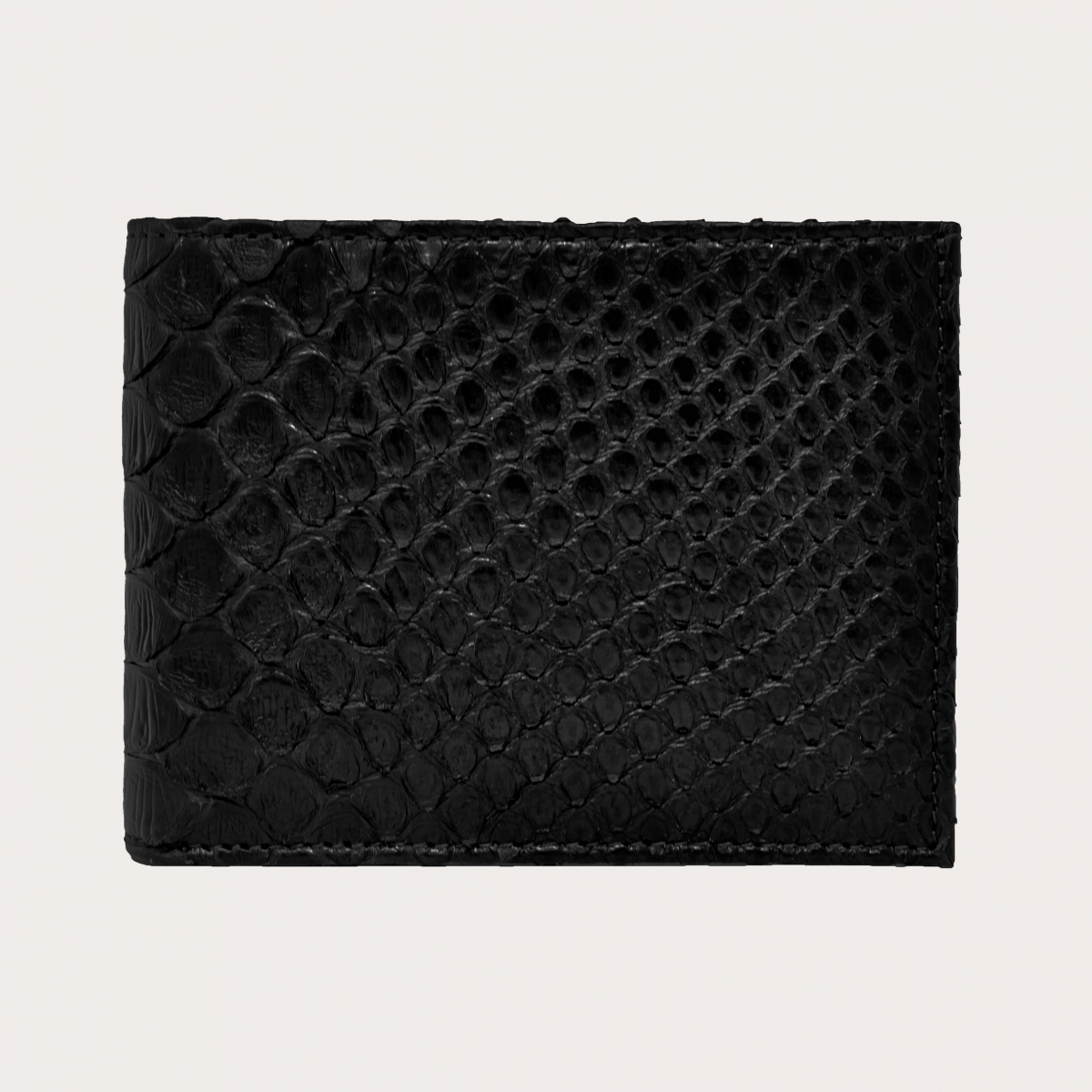 Herren python Brieftasche mit Münzfach, schwarz