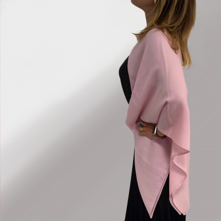 Large cashmere stole, pink