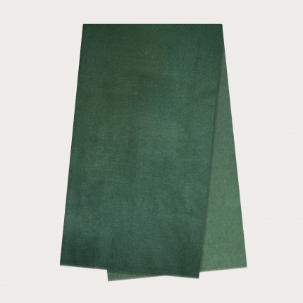 Fleece wool and true hemp scarf emerald green