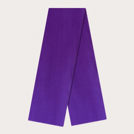 Warm narrow cashmere scarf, purple