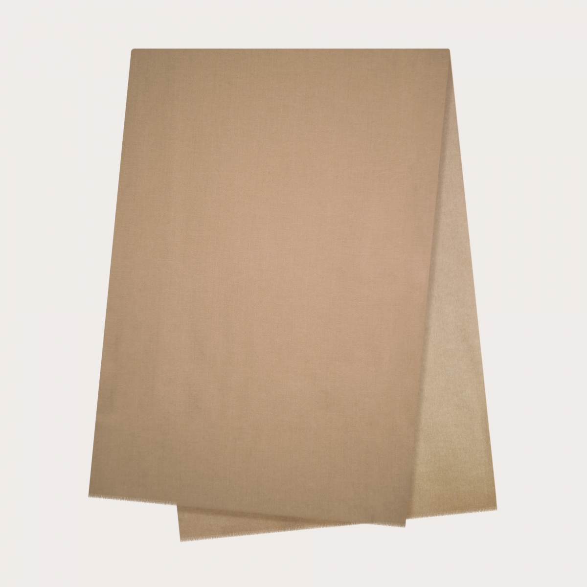 BRUCLE Bufanda de lana virgen, cáñamo y seda, beige