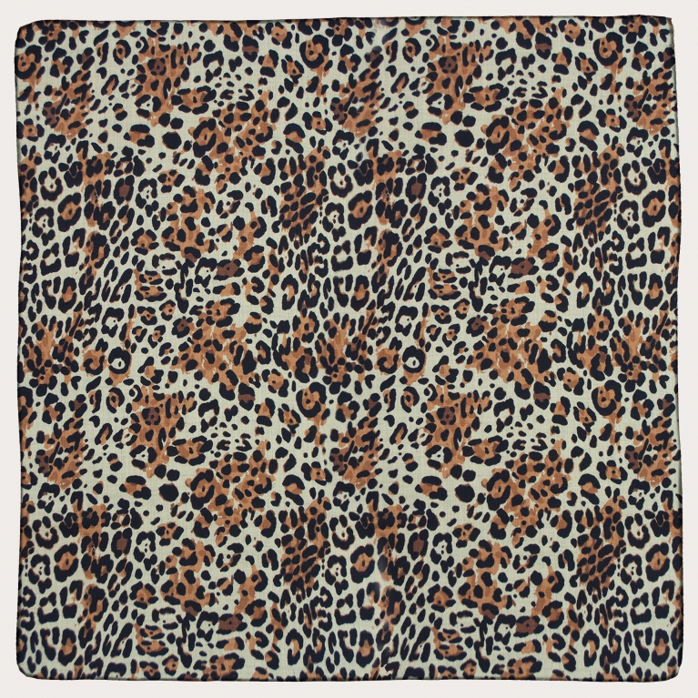 Wollschal mit Animal-Print