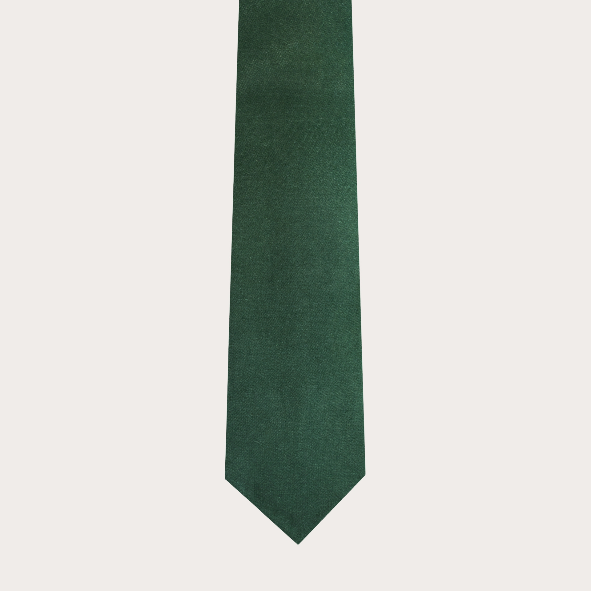 Cravatta sfoderata in lana e canapa, verde