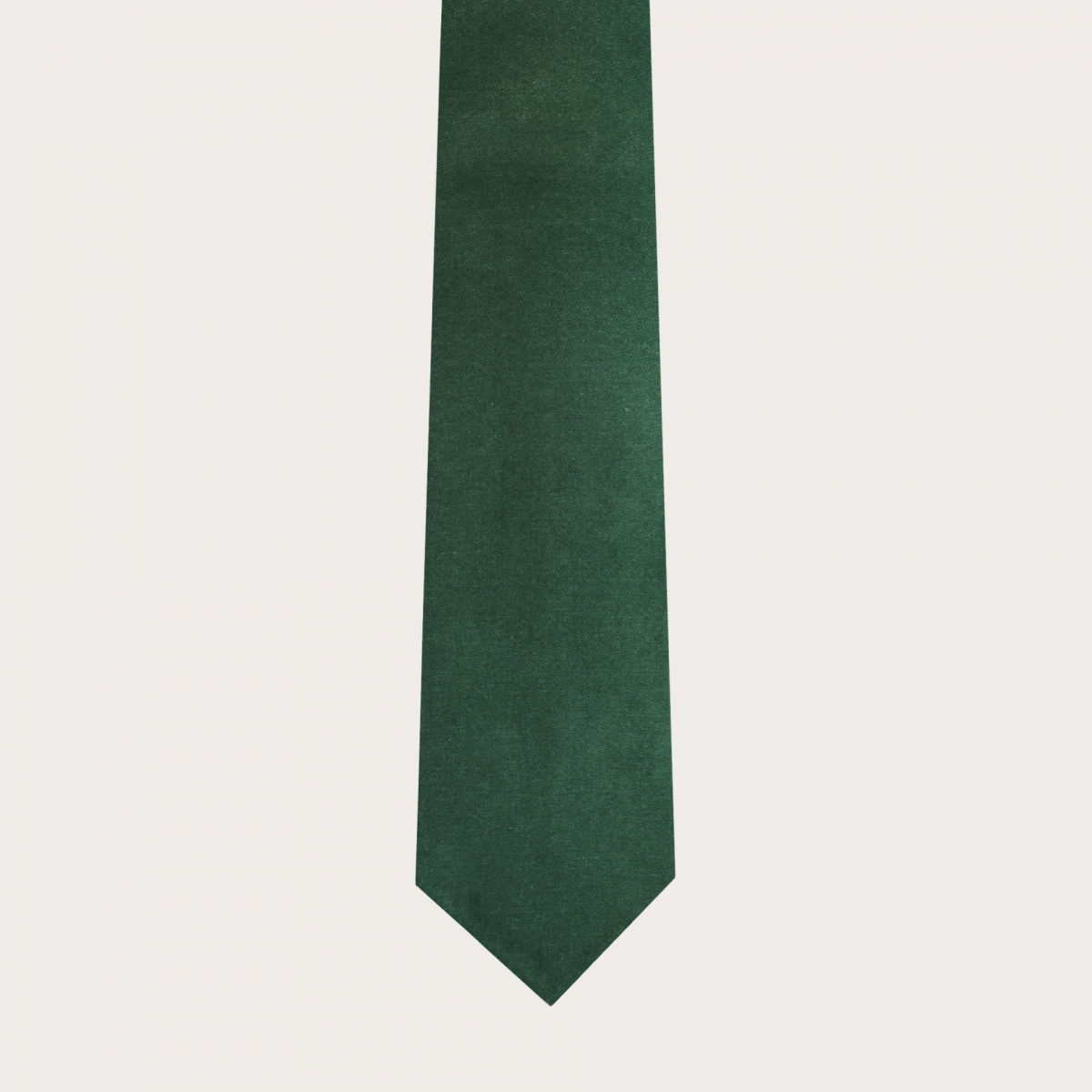 Cravatta sfoderata in lana e canapa, verde