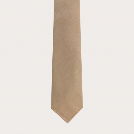 Unlined and true hemp necktie beige