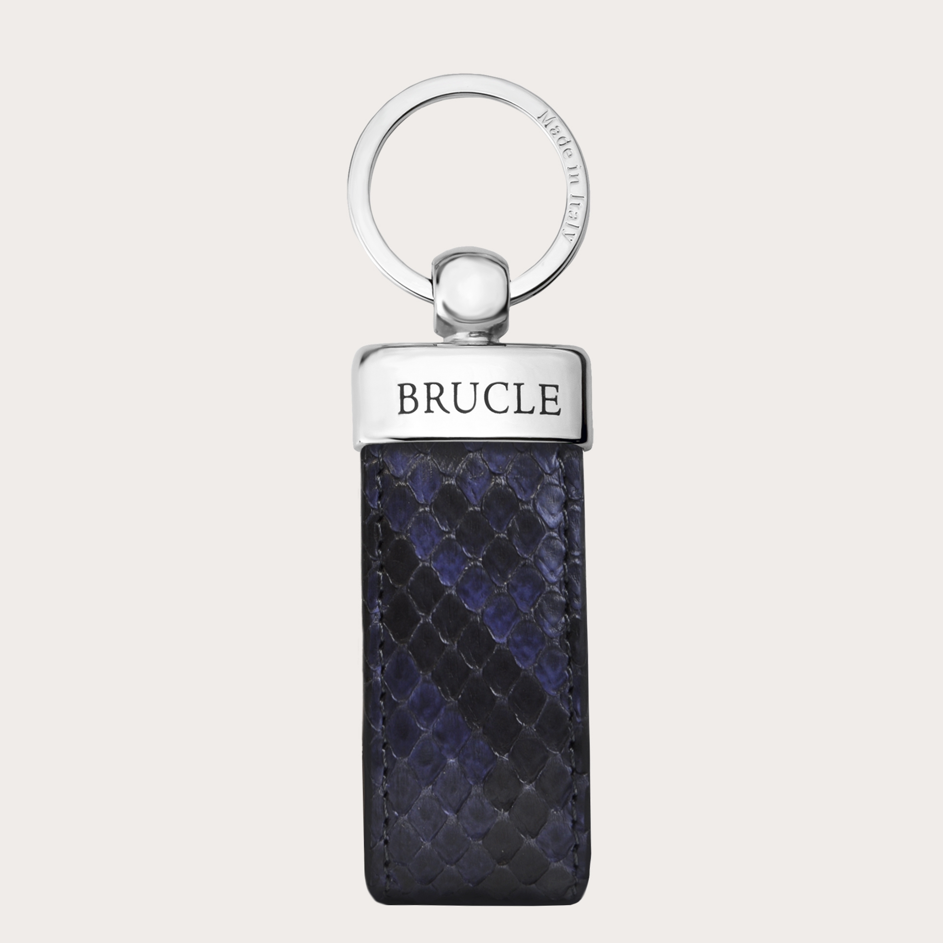 BRUCLE genuine blue python keyring Customizable