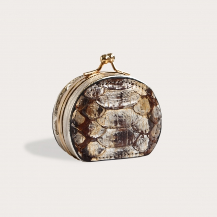 Python Coin Purse for women brown gold