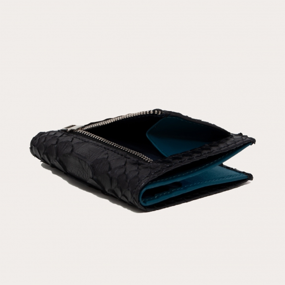 Portafoglio uomo in pelle con fermasoldi e portamonete