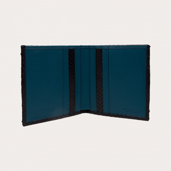 Portafoglio uomo in pelle con fermasoldi e portamonete