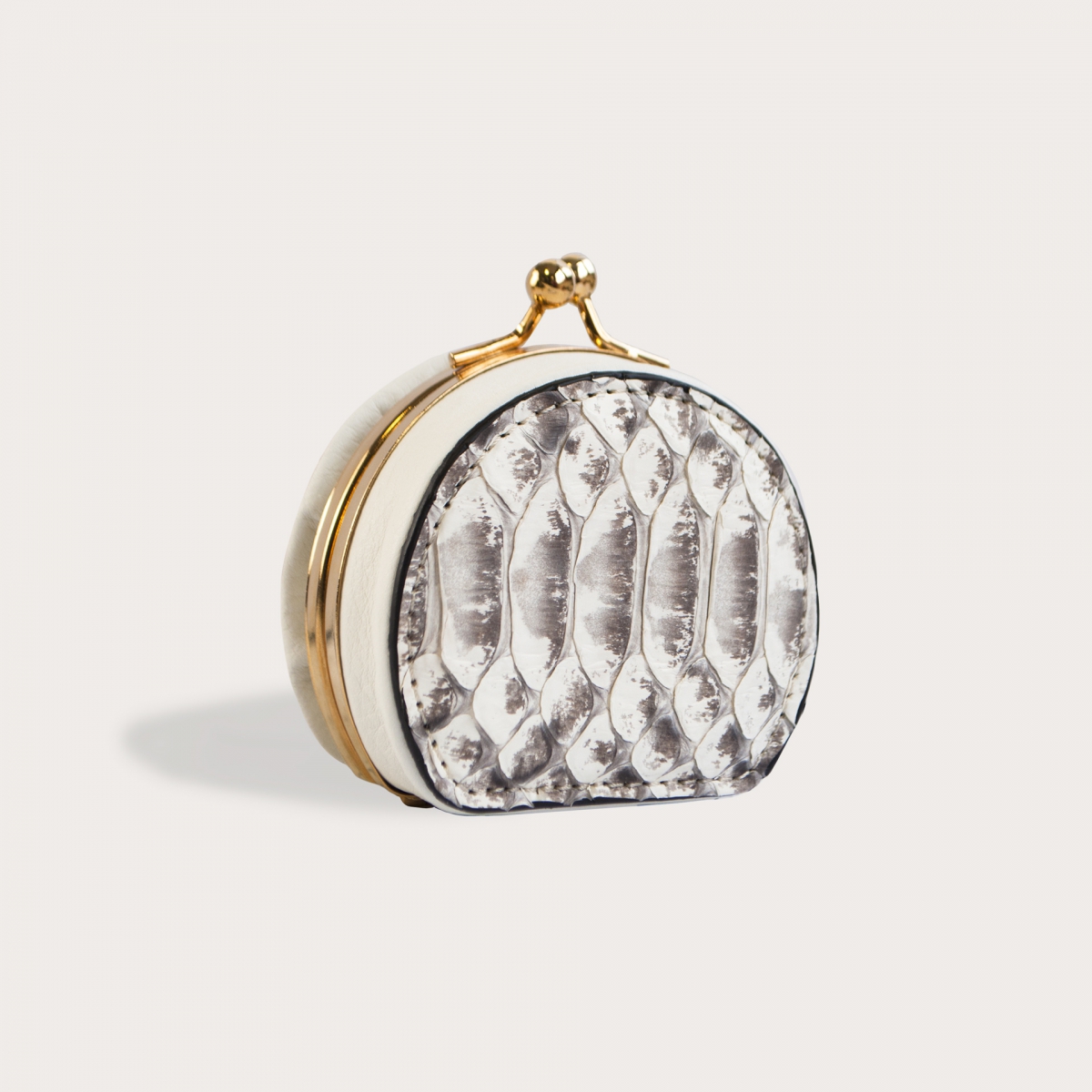 womens coin purse python leather white rock