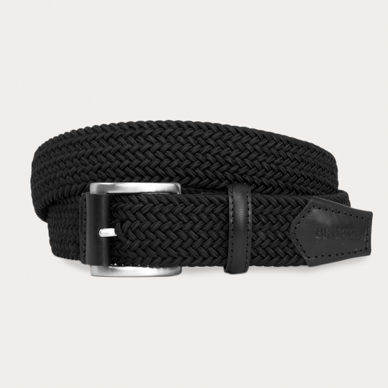 Ceinture tressée élastique noire