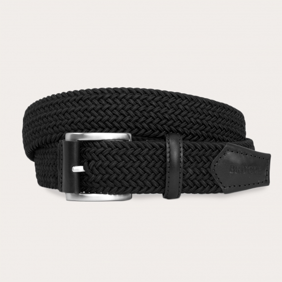 BRUCLE Cintura intrecciata elastica nera