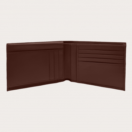 Leder brieftasche mit klappe,  braun