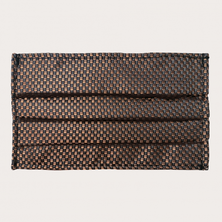StyleMask Mascarilla con filtro de seda, patrón bronce