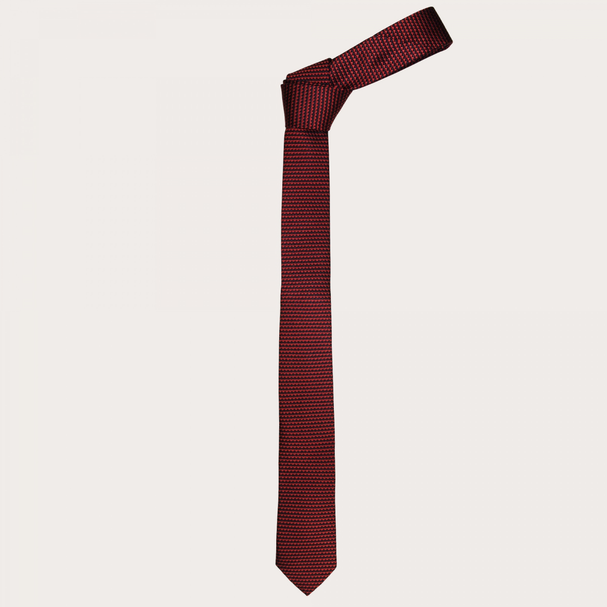 Seiden Krawatte Schwarz Rot