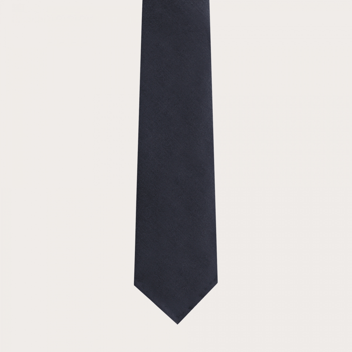 Cravate sans doublure bleue en soie et chavre