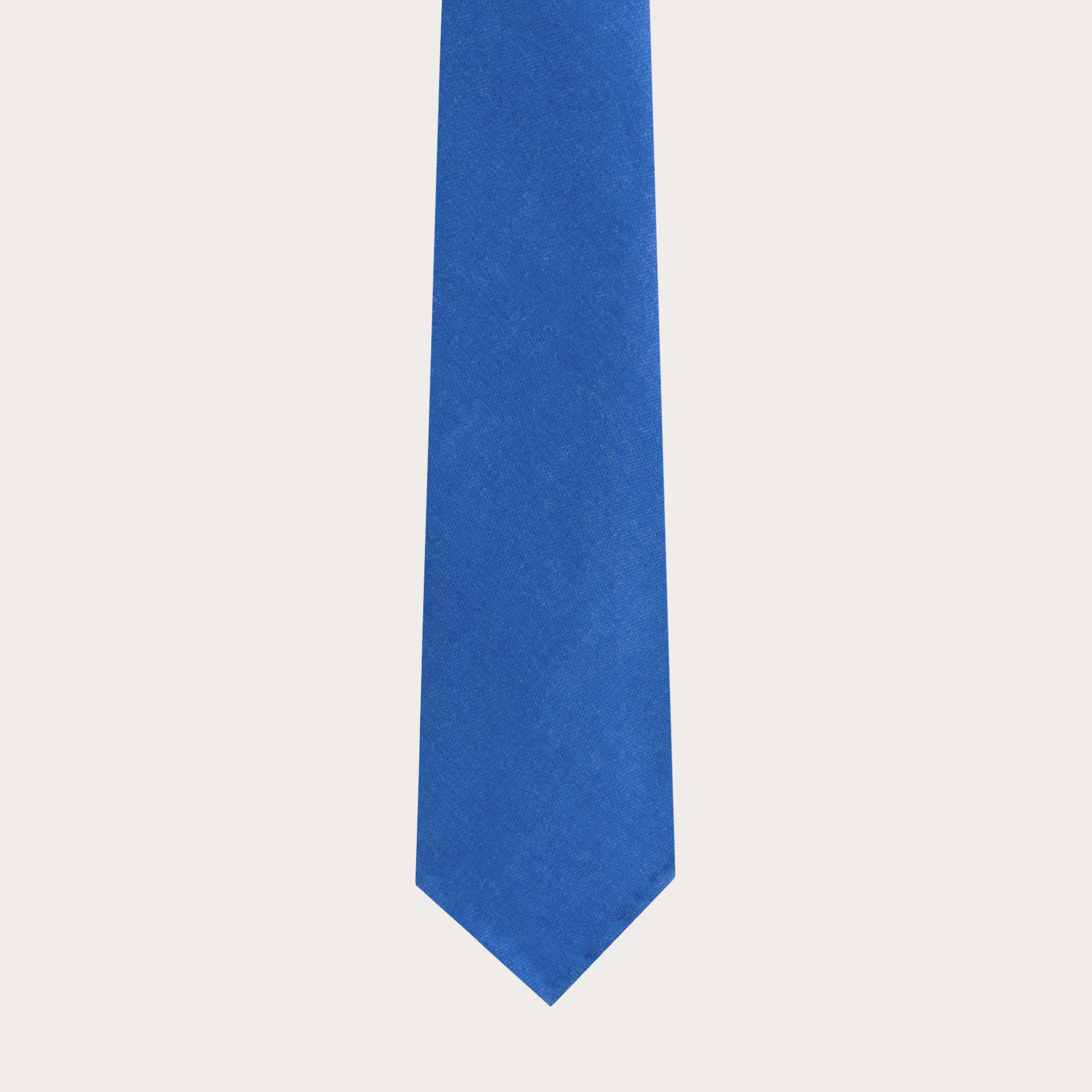 unlined necktie wool true hemp blue royal