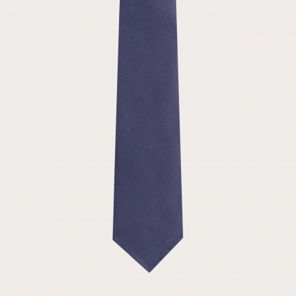 Ungefütterte Krawatte aus wolle und hanf, blau denim